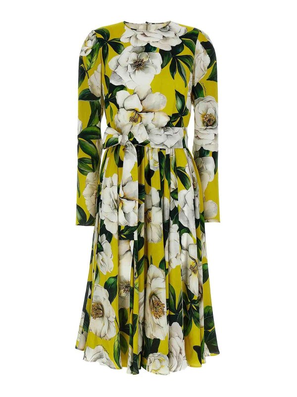 DOLCE & GABBANA: ニーレングスドレス - 膝丈ドレス - マルチカラー