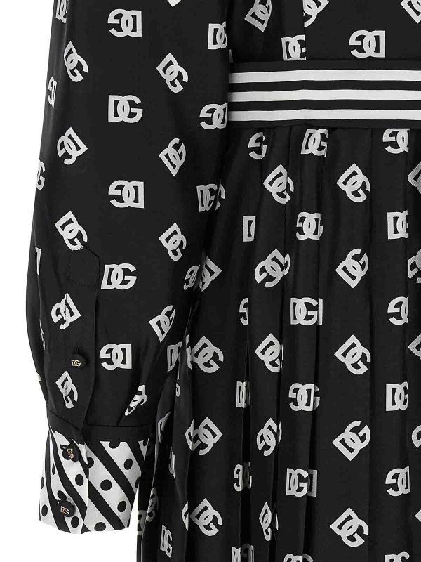 膝丈ドレス - 白 shop online: DOLCE & GABBANA