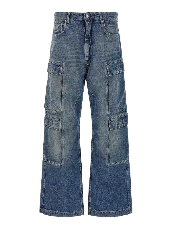 DRKSHDW: Jeans évasés - Jean Bootcut - Bleu