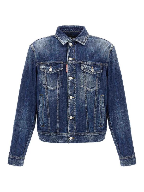 DSQUARED2: denim jacket - Be Cool Be Nice Wash La Jacket