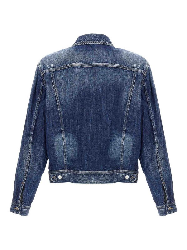 DSQUARED2: denim jacket online - Be Cool Be Nice Wash La Jacket