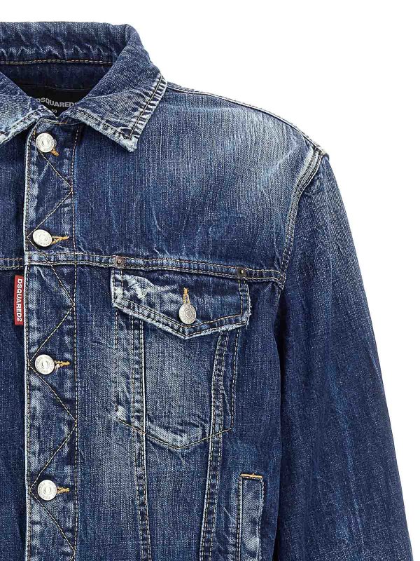 The Best Shops DSQUARED2: denim jacket - Be Cool Be Nice Wash La Jacket