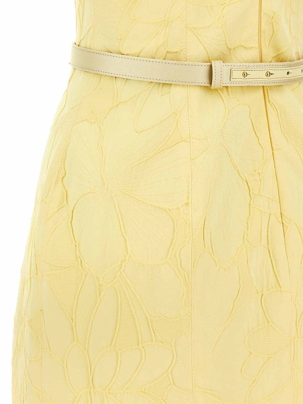 膝丈ドレス - イエロー shop online: ELISABETTA FRANCHI