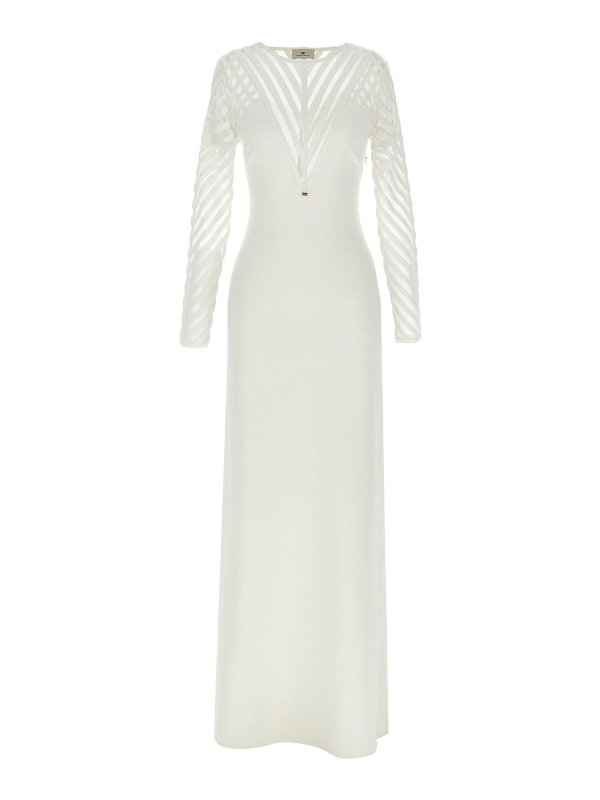ELISABETTA FRANCHI: ニーレングスドレス - 膝丈ドレス - 白