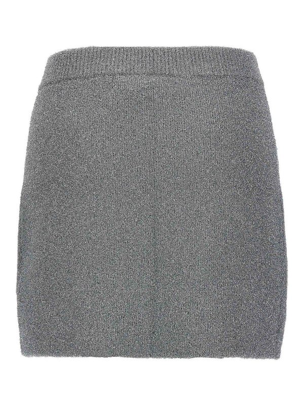 GANNI: Knielange und Midi Röcke online - Midirock - Silber