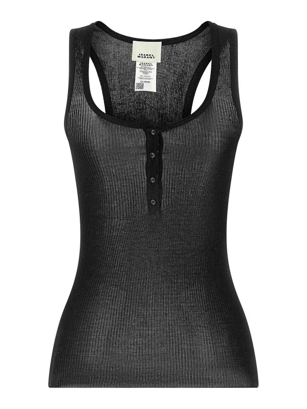 ISABEL MARANT: トップス＆タンクトップ - トップ/タンクトップ - 黒