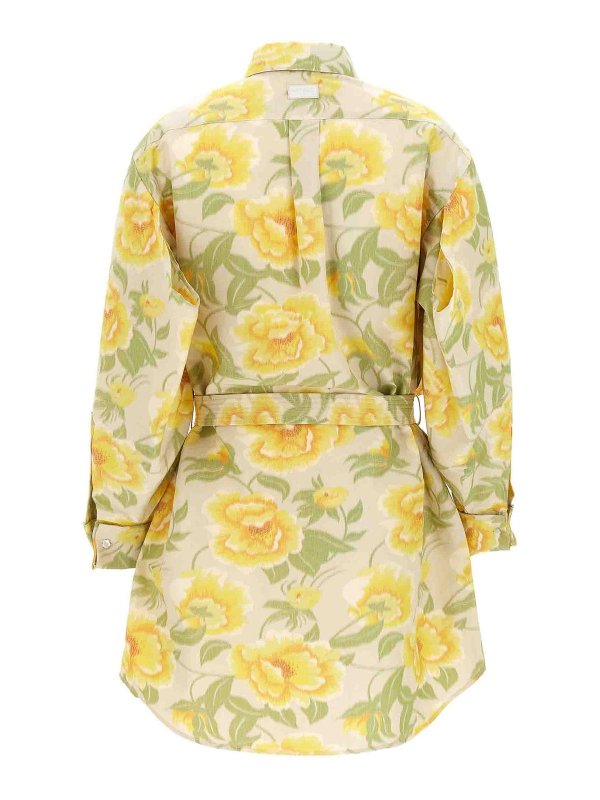 KENZO: knee length dresses online - Peonies Kimono Sleeve Dress