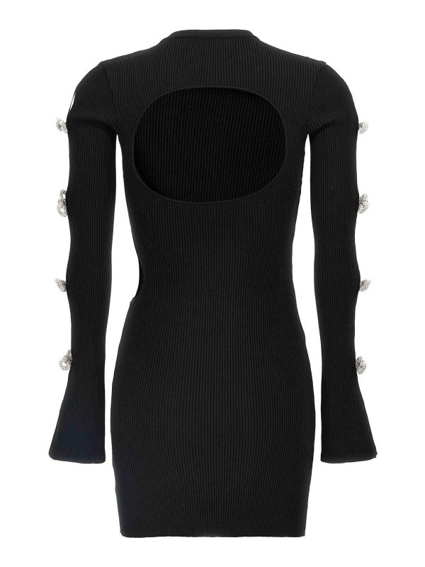 MACH & MACH: knee length dresses online - Cut-Out Crystal Bow Dress