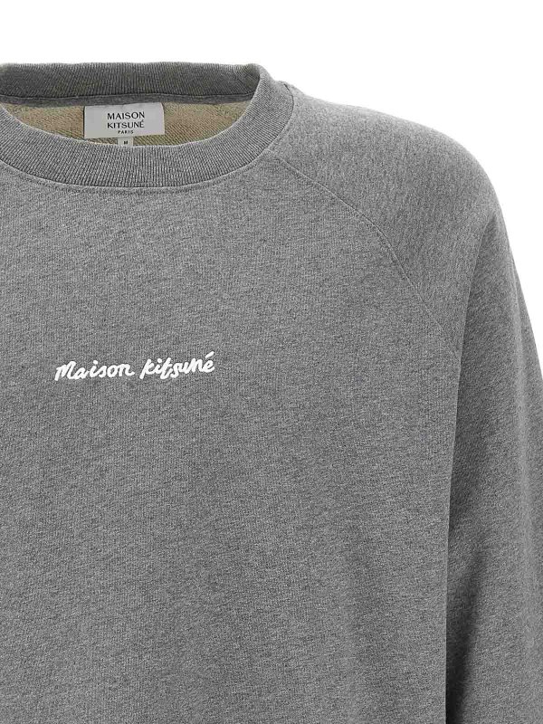 The Best Shops MAISON KITSUNÉ: Sweatshirts & Sweaters - Logo Embroidery Sweatshirt