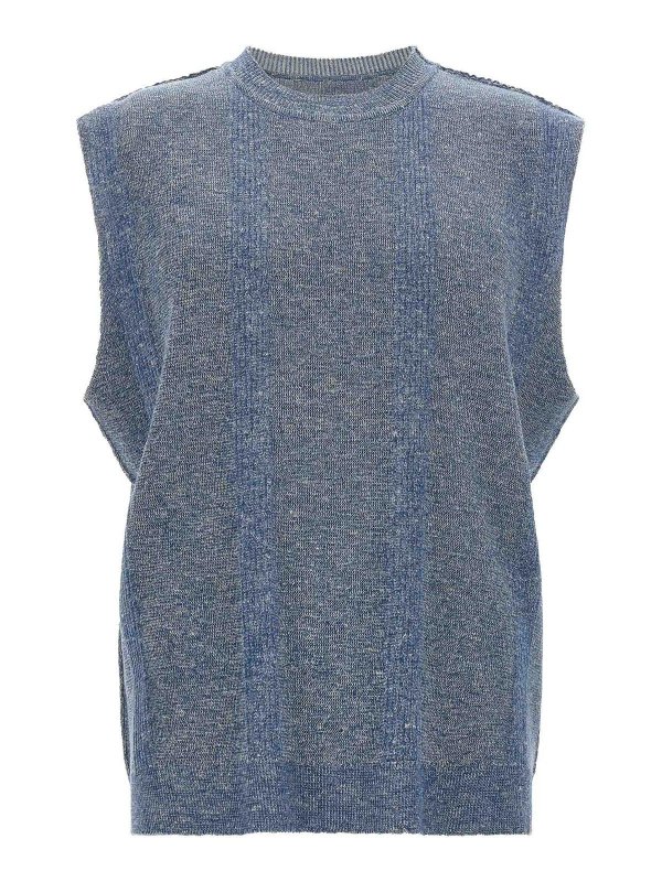 Maison Margiela: Chalecos - Chaleco - Azul Claro