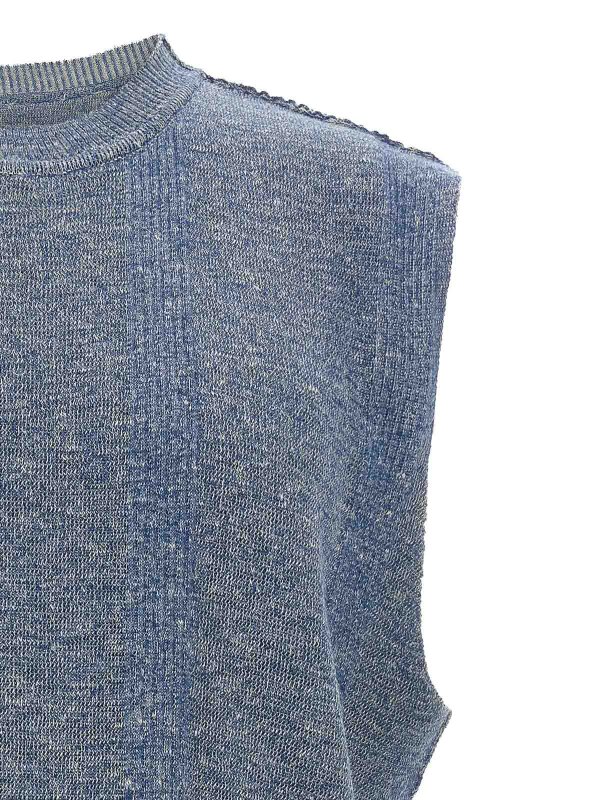 The Best Shops Maison Margiela: Chalecos - Chaleco - Azul Claro