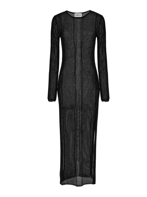 MARELLA: Knielange Kleider - Knielanges Kleid - Schwarz