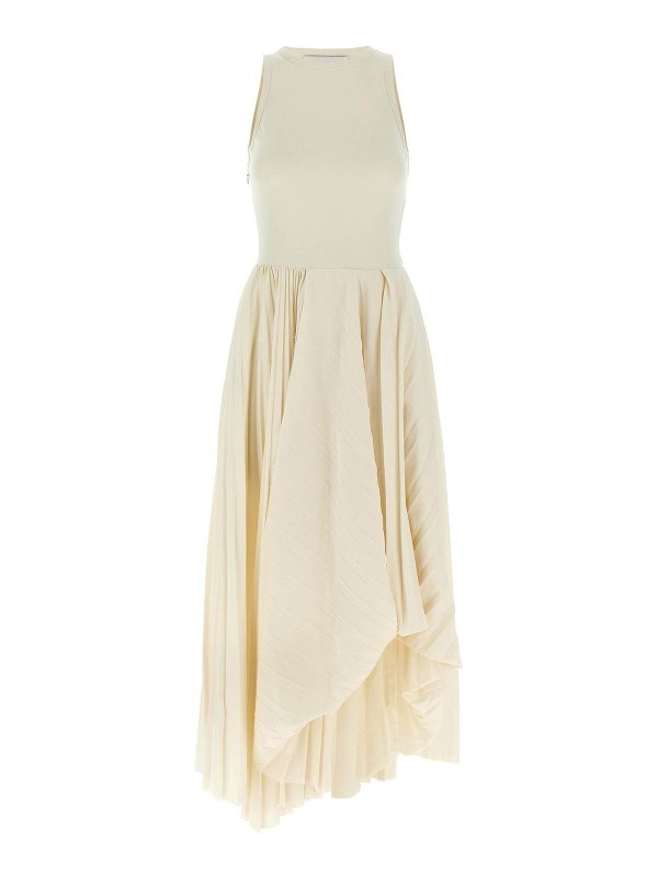 ALEXANDER MCQUEEN: Robe longueur genou - Robe Au Genou - Blanc