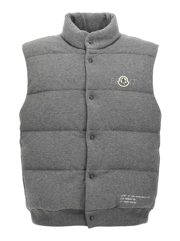 MONCLER: ベスト - ベスト - グレー