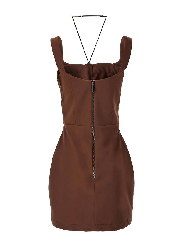 ワンピース Nensi Dojaka SS25 'Maddie' dress (NDSS25DR243 BROWN) Nensi Dojaka Maddie Dress - Brown - Women | NDSS25DR243BROWN