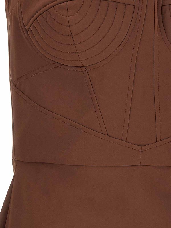 Nensi Dojaka Maddie Dress - Brown - Women | NDSS25DR243BROWN