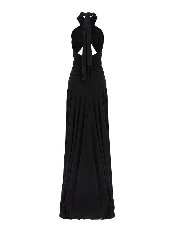 Norma Kamali: Knielange Kleider online - Knielanges Kleid - Schwarz