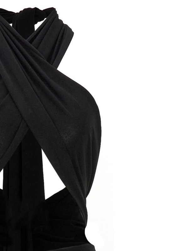 The Best Shops Norma Kamali: Knielange Kleider - Knielanges Kleid - Schwarz