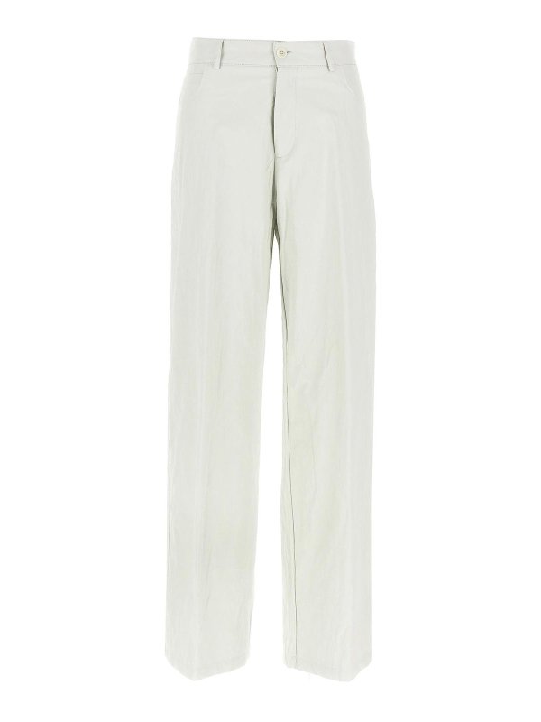 Nude: casual trousers - Leather-Effect Pants