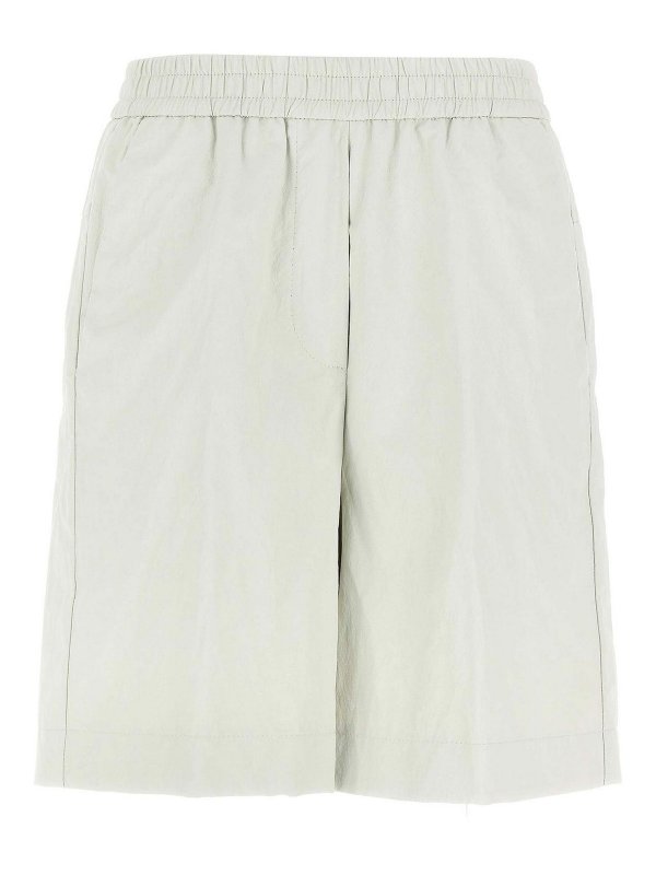 Nude: Trousers Shorts - Leather-Effect Bermuda Shorts