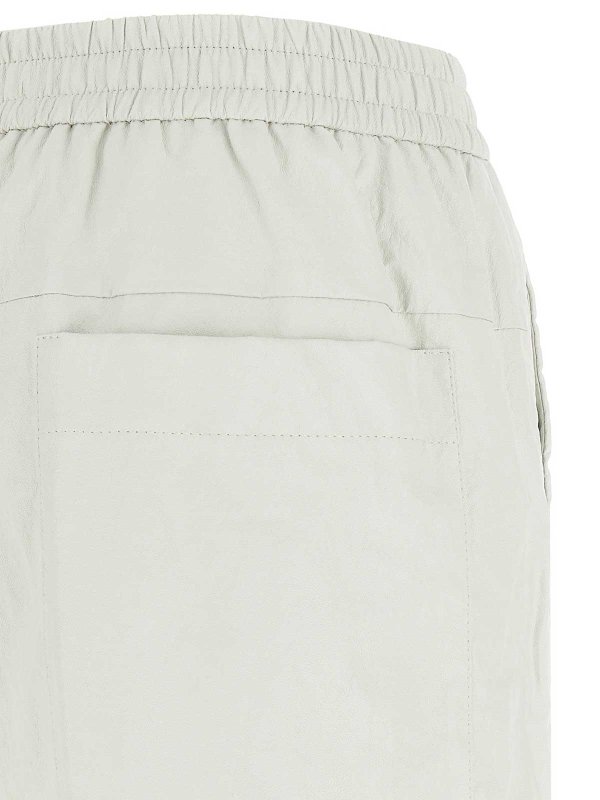 Leather-Effect Bermuda Shorts shop online: Nude