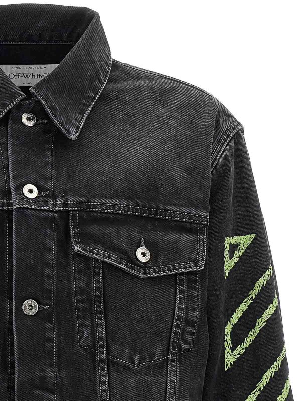 The Best Shops OFF-WHITE: デニムジャケット - ブレザー - 黒