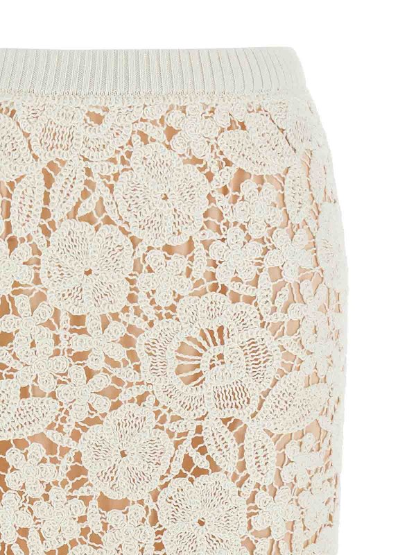 The Best Shops P.A.R.O.S.H.: Knielange und Midi Röcke - Midirock - Weiß