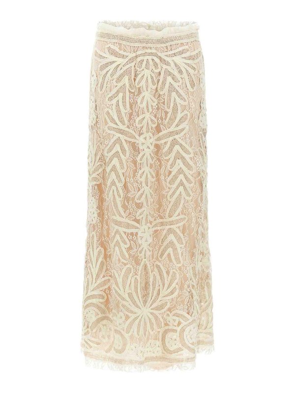 P.A.R.O.S.H.: Knielange und Midi Röcke - Midirock - Weiß