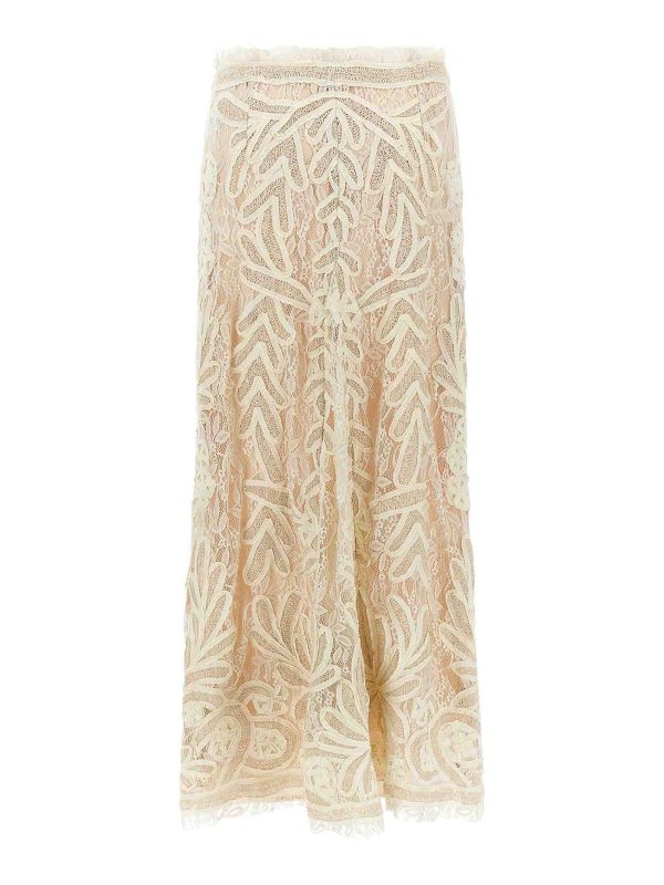 P.A.R.O.S.H.: Knielange und Midi Röcke online - Midirock - Weiß