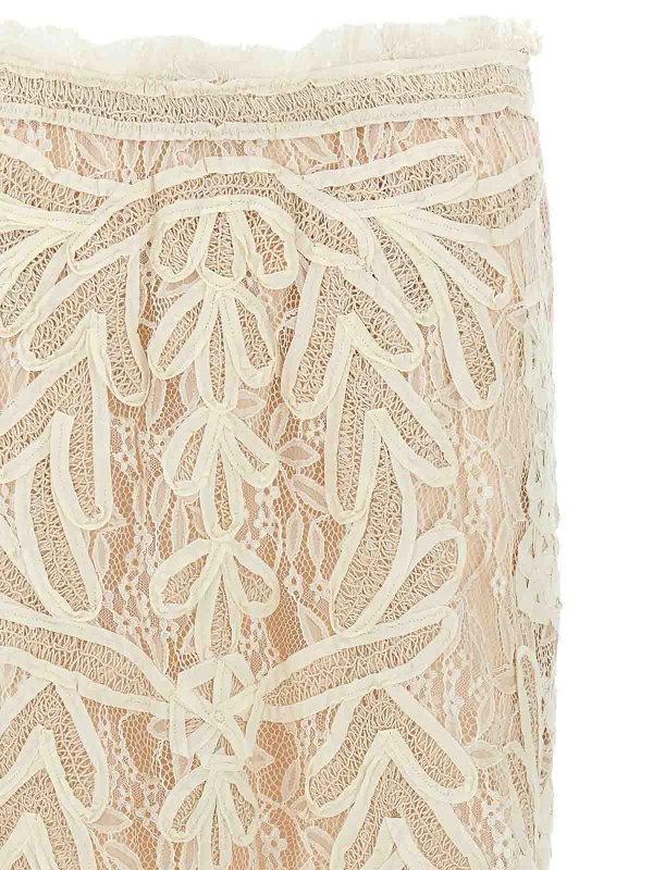 The Best Shops P.A.R.O.S.H.: Knielange und Midi Röcke - Midirock - Weiß