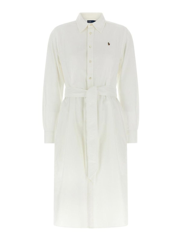 POLO RALPH LAUREN: ニーレングスドレス - 膝丈ドレス - 白