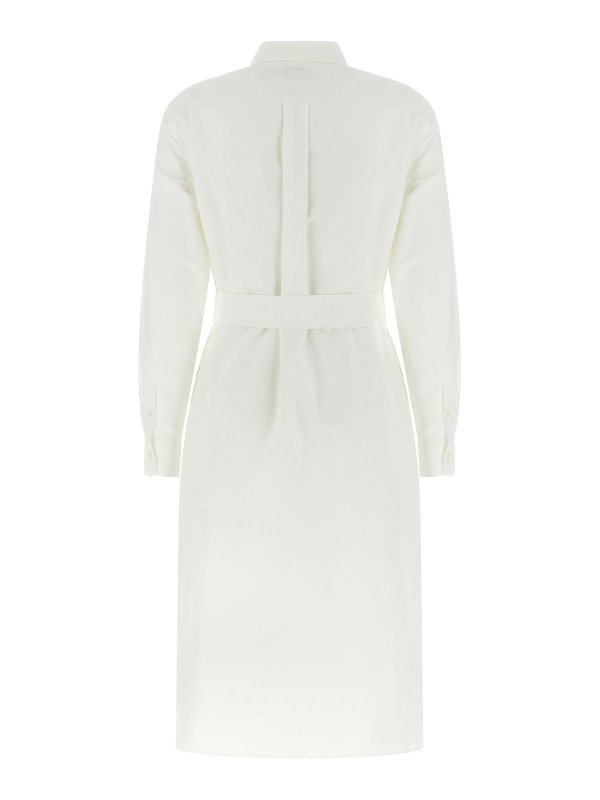 POLO RALPH LAUREN: ニーレングスドレス online - 膝丈ドレス - 白