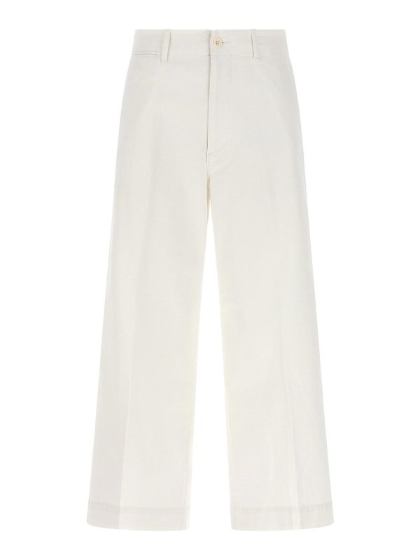 POLO RALPH LAUREN: カジュアルトラウザー - カジュアルパンツ - 白