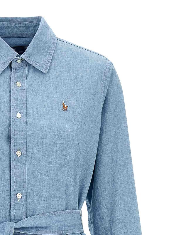 The Best Shops POLO RALPH LAUREN: ニーレングスドレス - 膝丈ドレス - ライトブルー