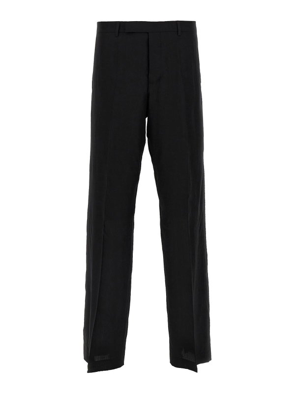 RICK OWENS: テーラードトラウザー - テーラードパンツ - 黒