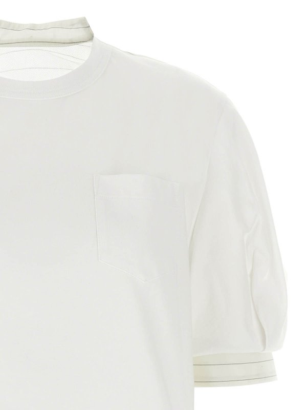 The Best Shops Sacai: t-shirts - Organza T-Shirt