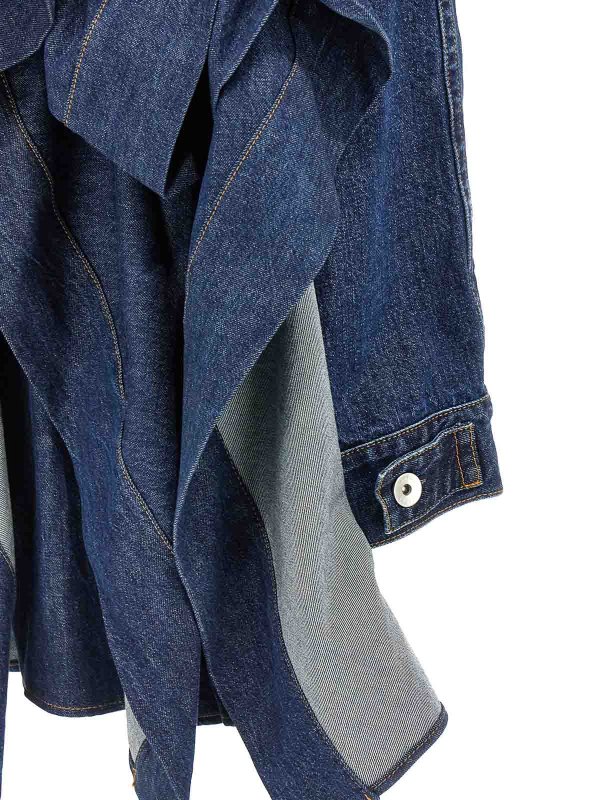 Ruffled Denim Dress shop online: Sacai