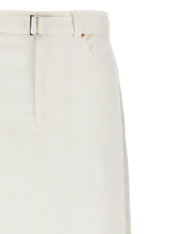 The Best Shops Sacai: Knee length skirts & Midi - Pleated Denim Skirt