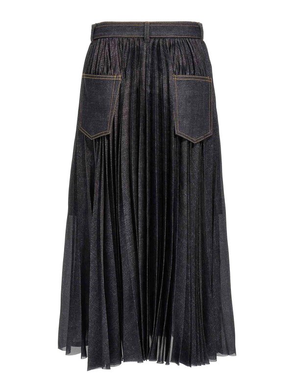 Sacai: ニーレングススカート＆ミディ丈 online - 膝丈/ミディスカート - ブルー