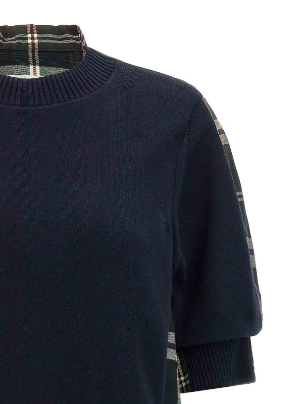The Best Shops Sacai: shirts - Knitted Panel Shirt