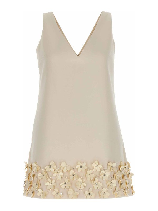 Self Portrait: ショートドレス - ショートドレス - ベージュ