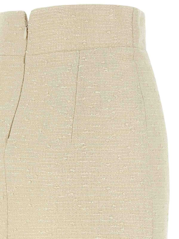 膝丈/ミディスカート - ベージュ shop online: TAGLIATORE