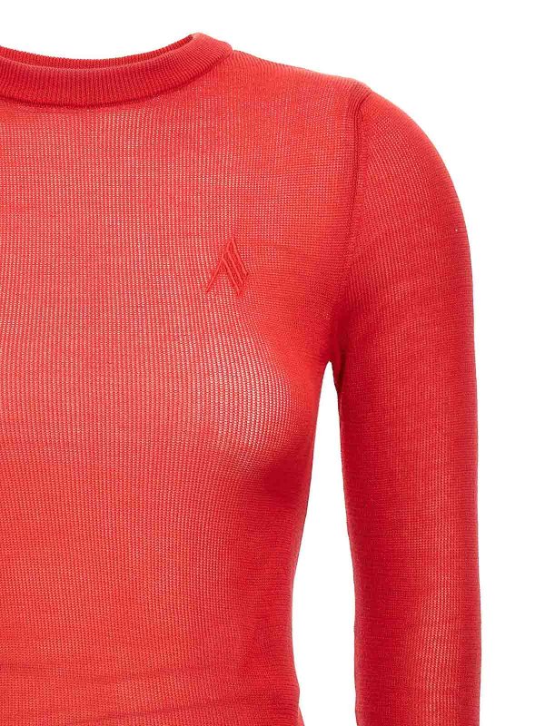 The Best Shops The Attico: Knielange Kleider - Knielanges Kleid - Rot