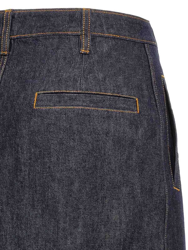 膝丈/ミディスカート - ブルー shop online: Theory