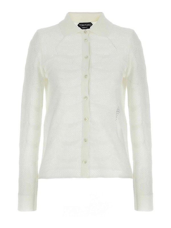 TOM FORD: cardigans - Openwork Cardigan