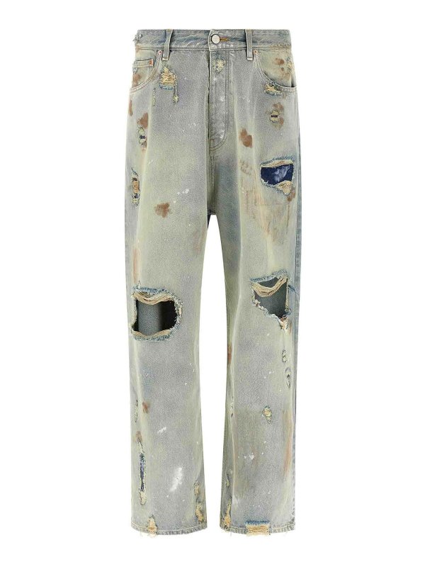 VETEMENTS: ブーツカットジーンズ - ブーツカットジーンズ - ライトブルー