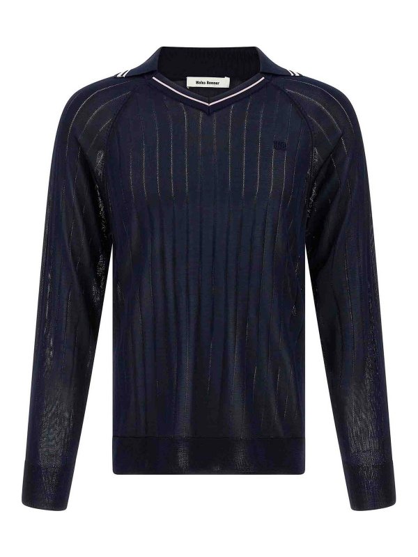WALES BONNER: cardigans - Roots Polo Shirt Sweater