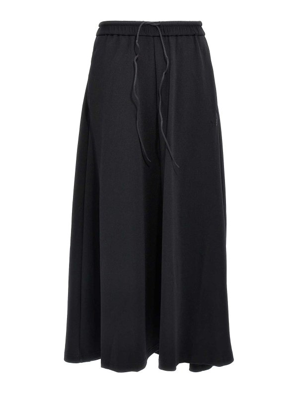 Y-3: Knielange und Midi Röcke - Midirock - Schwarz