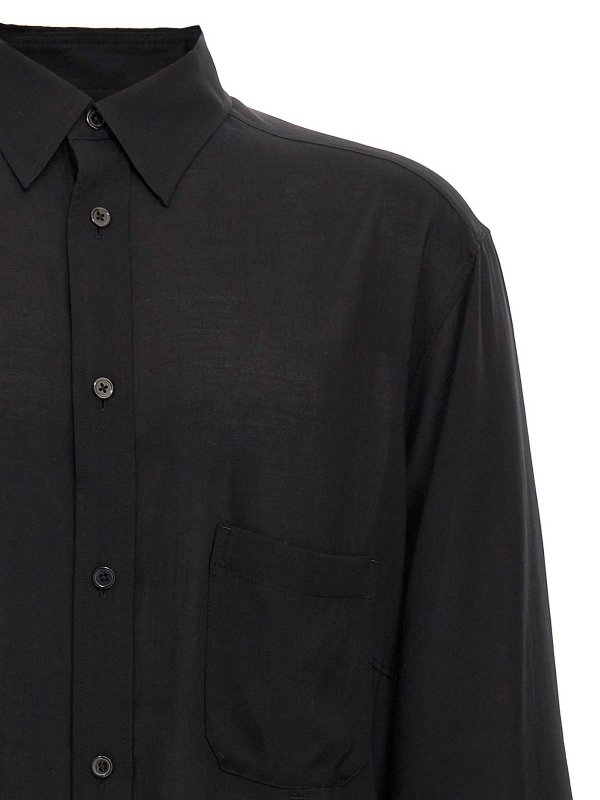 The Best Shops YOHJI YAMAMOTO: camicie - Camicia per camicetta con zip cellulosio