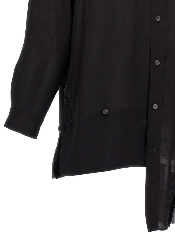 Camicia per camicetta con zip cellulosio shop online: YOHJI YAMAMOTO
